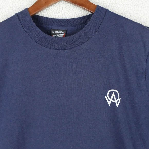 Screen Stars Best T Shirt Womens Medium Navy Blue Vintage Crew Short Sleeve 90s - Picture 2 of 9